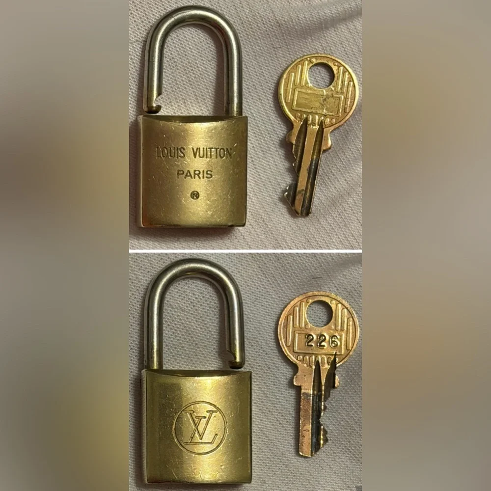 Louis Vuitton Gold Padlock with Key